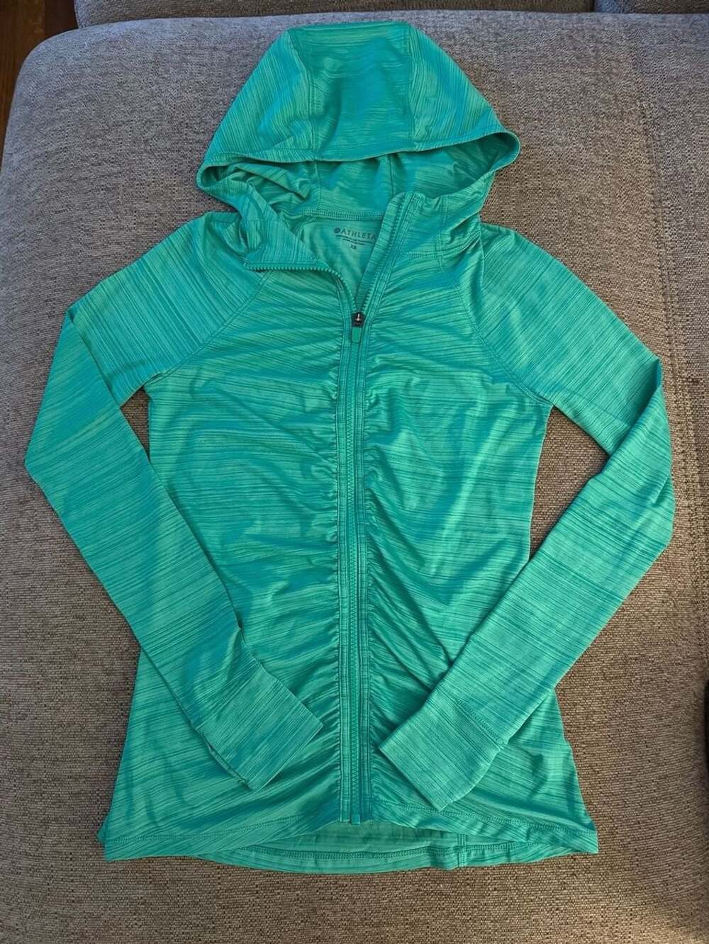Athleta Size XS Green Full Zip Activewear Jacket